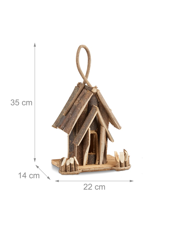 relaxdays Vogelhaus Deko in Natur günstig kaufen onesize