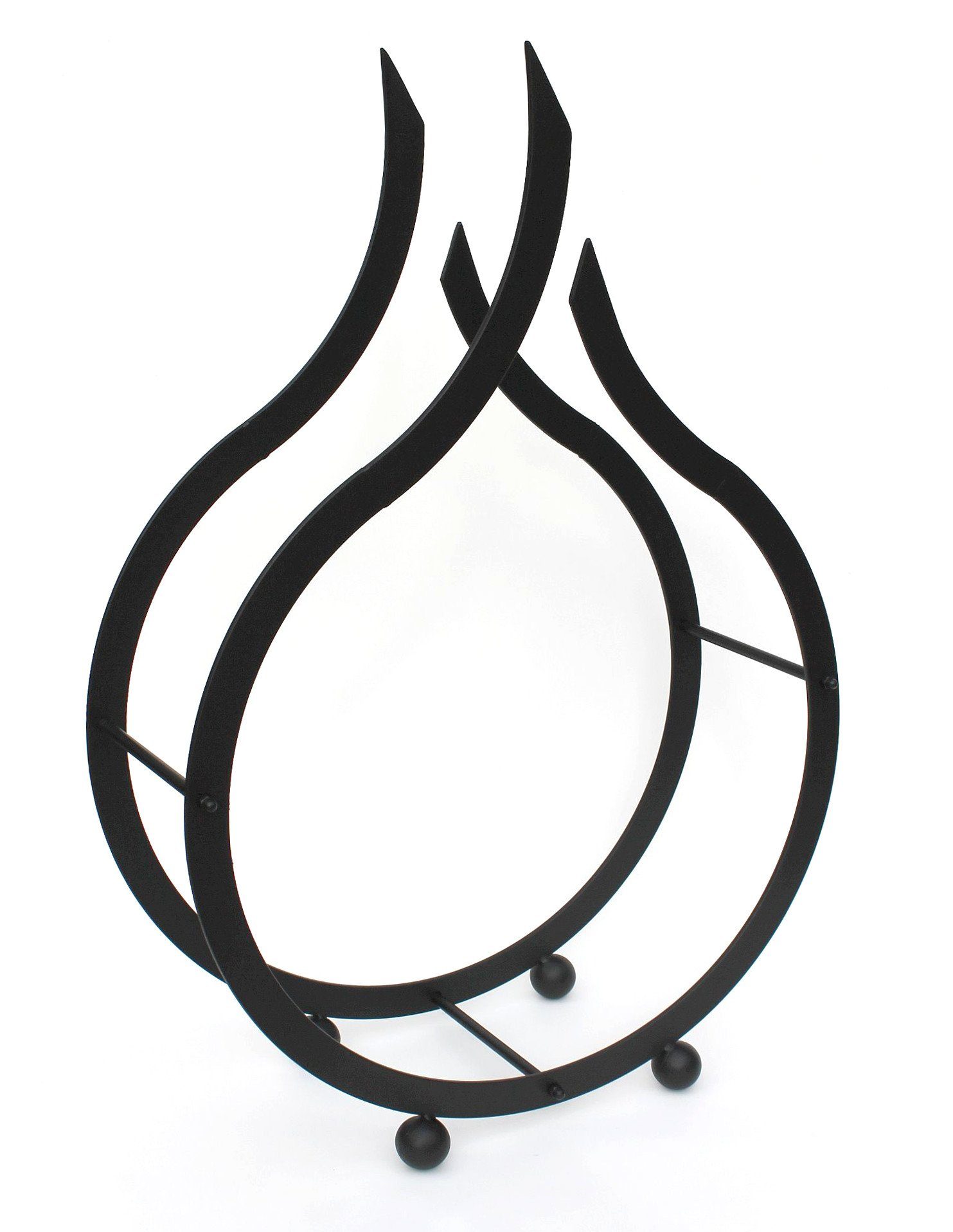 DanDiBo Kaminholzregal Kaminholzregal Flamme Kaminholzständer 78 cm Holzkorb Kaminholzhalter Holzregal