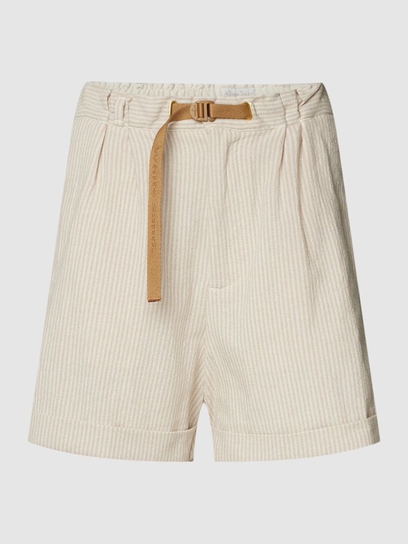 Shorts mit Streifenmuster Modell 'CAMERON' in sand
