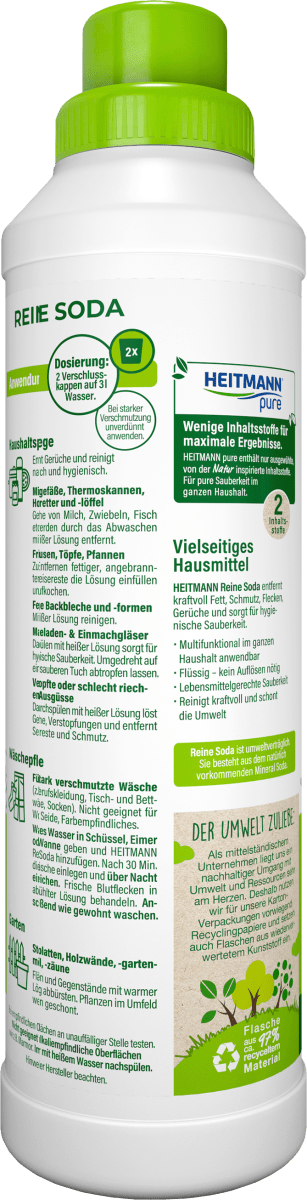 Reine Soda flüssig für Haushalt & Garten, 750 ml