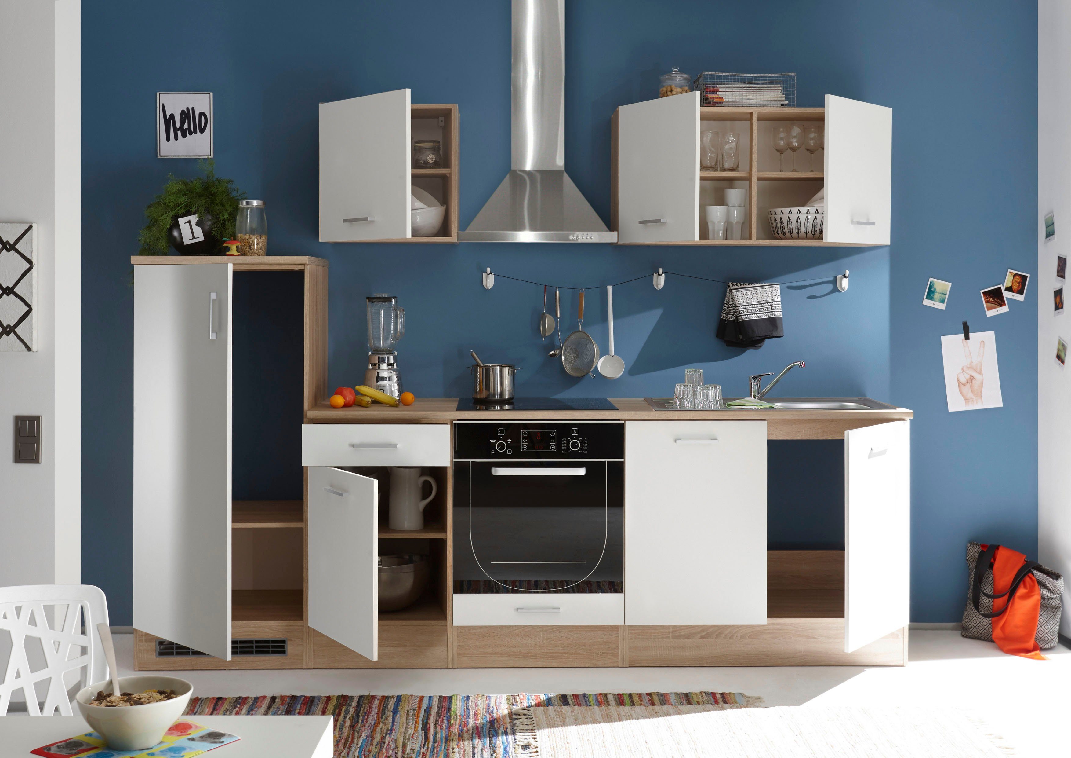 BASIC by Balculina Küchenzeile Andy, Breite 270 cm, wahlweise mit E-Geräten