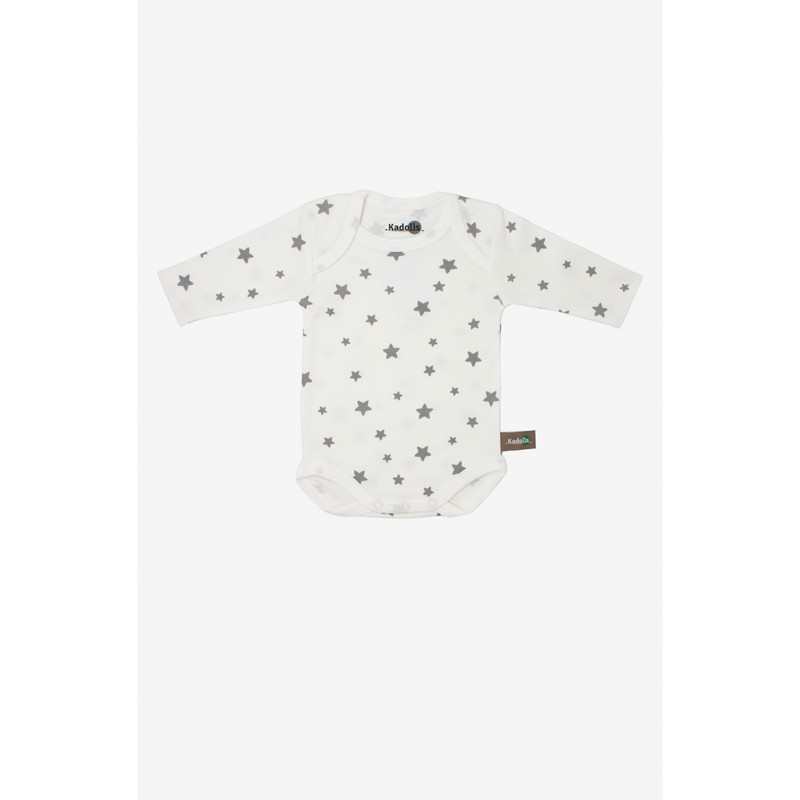 Lot de 3 Body manches longues en Coton Bio à motifs étoiles