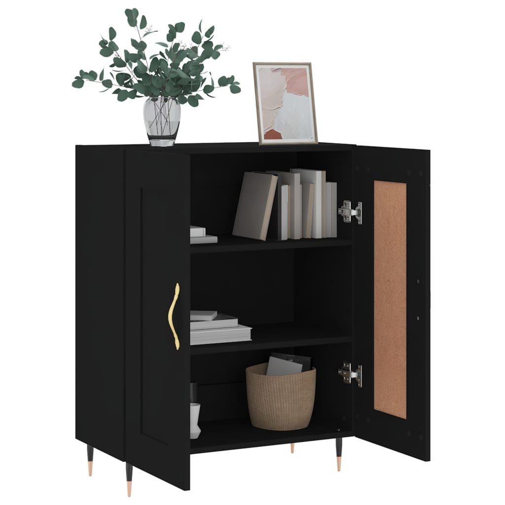 vidaXL Sideboard Sideboard Schwarz 69,5x34x90 cm Holzwerkstoff (1 St)