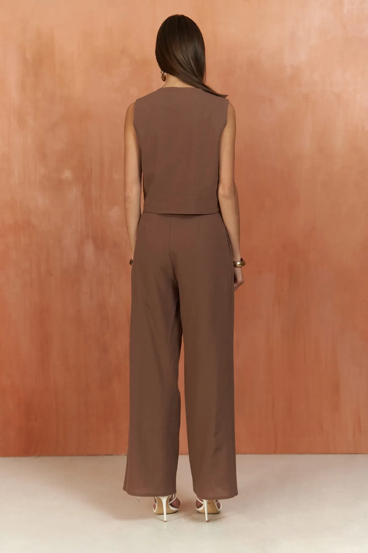 BOHEMAİ  Montana – Set aus Weste und Hose, Braun