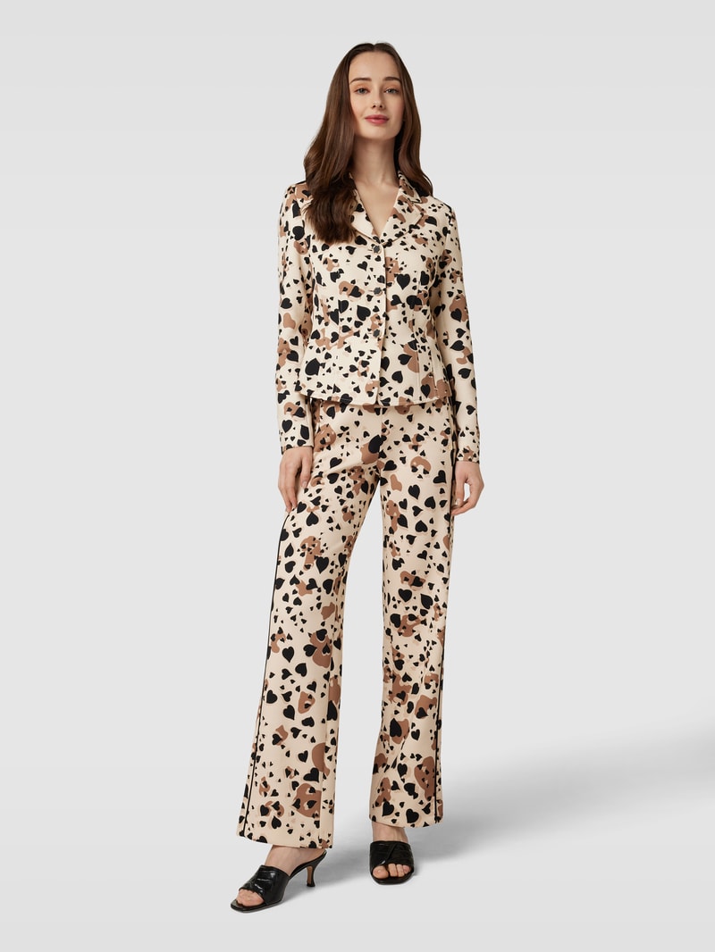 Hose mit Allover-Muster in beige
