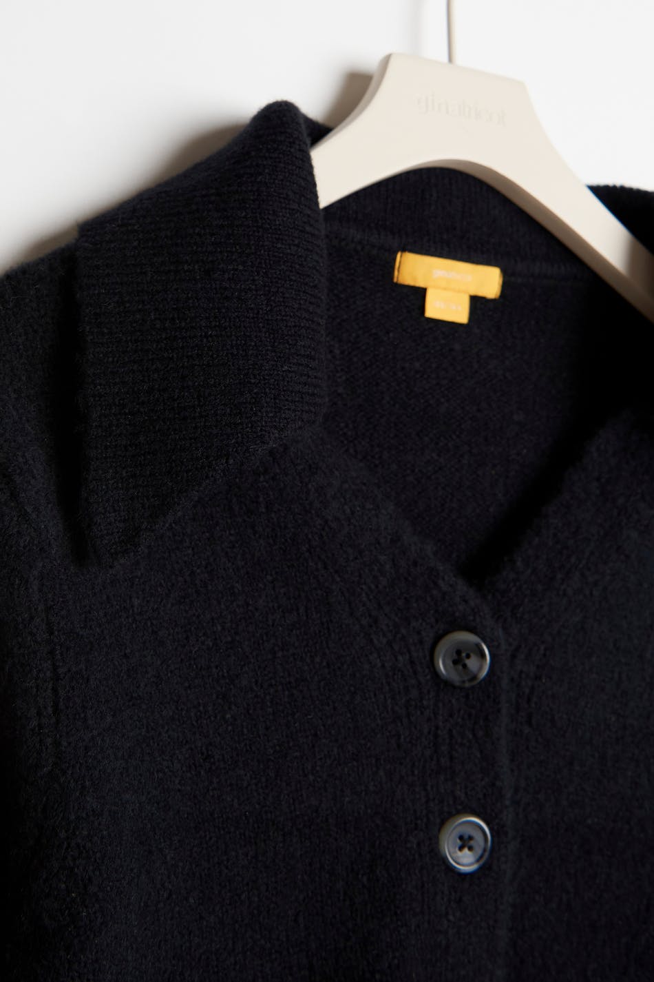 Y knitted collar cardigan