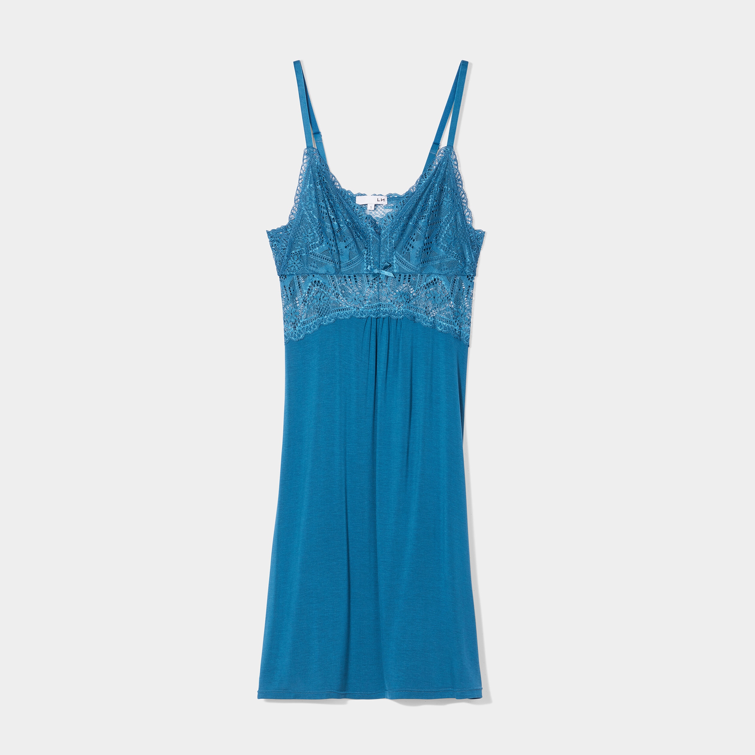 Combinette avec dentelle bleu canard femme | La Halle