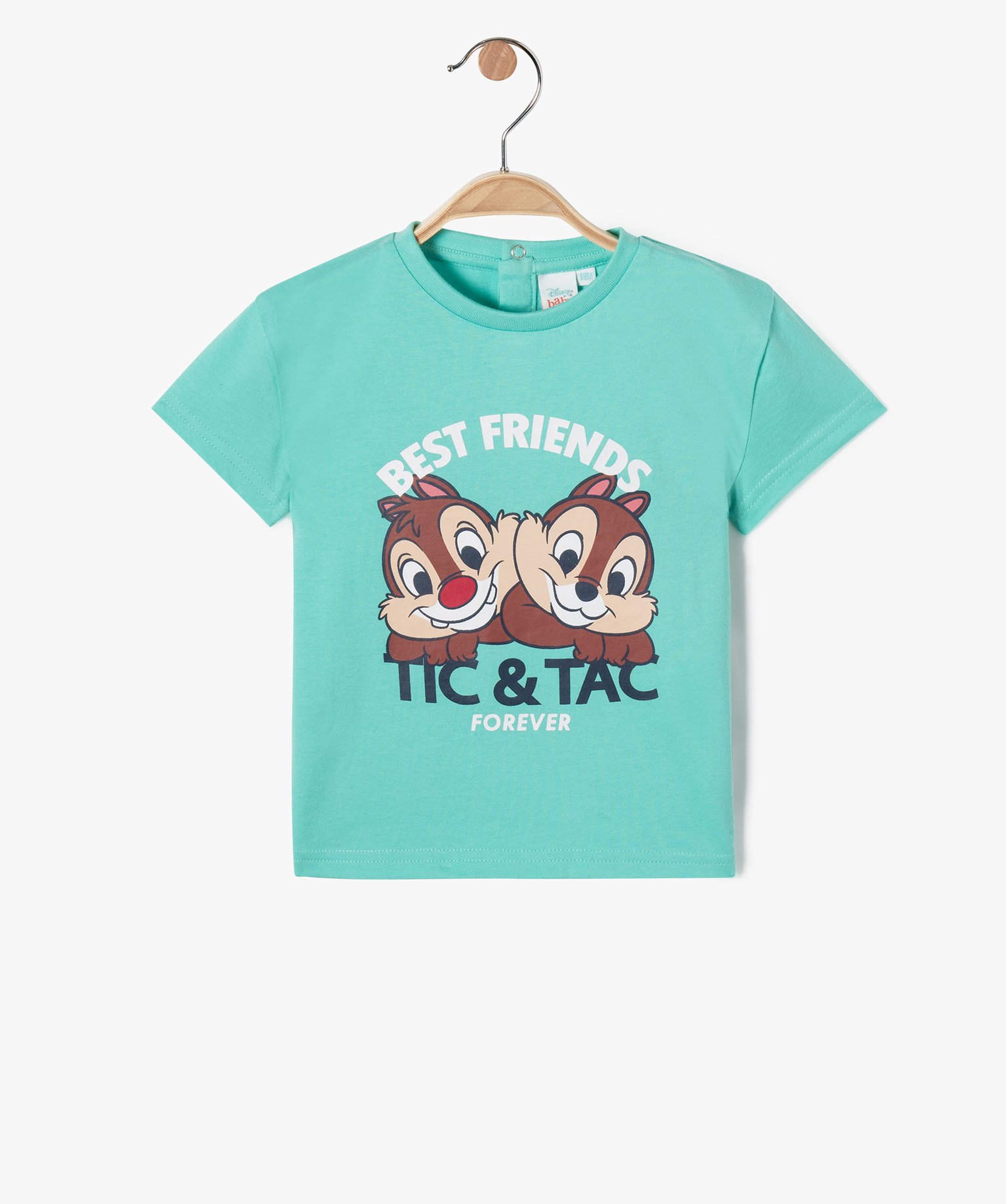 Tee-shirt à manches courtes en coton imprimé ciné bébé ... vert clair | GEMO