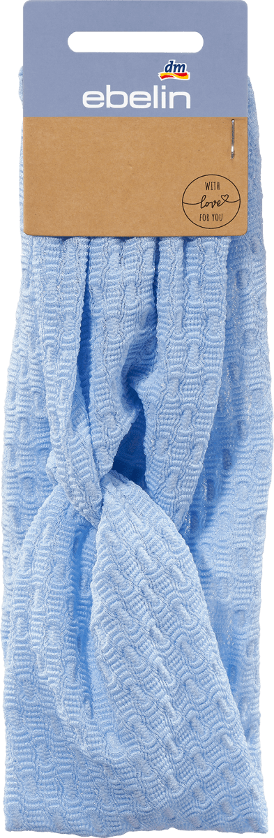 Haarband Turban-Style blau, 1 St