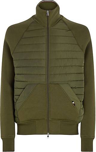 TOMMY HILFIGER Herren Sweatjacke MIX MEDIA ZIP THRU STAND COLLAR