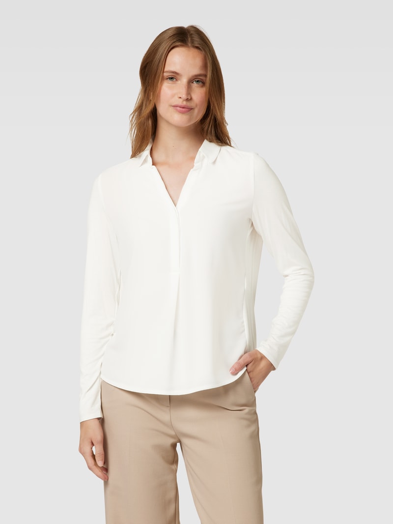 Bluse mit V-Ausschnitt Modell 'Frera' in offwhite