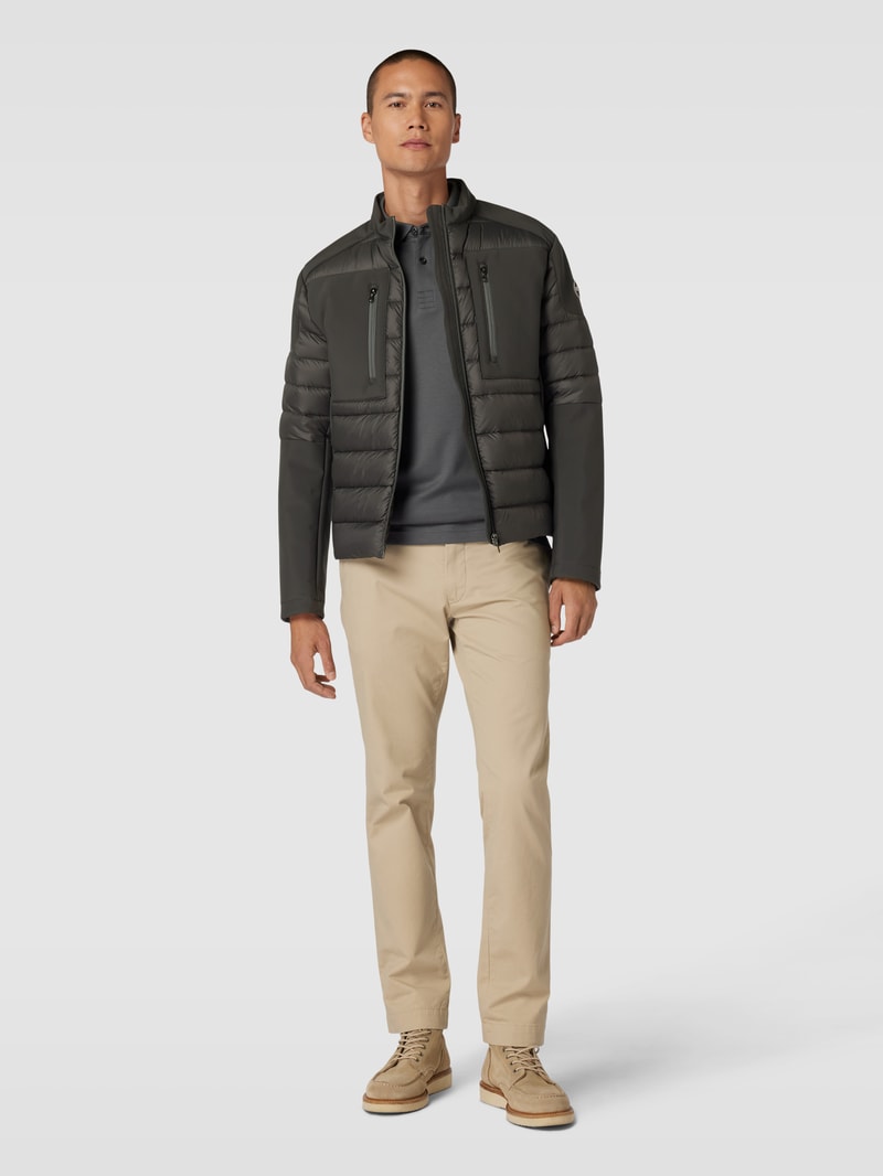 Daunenjacke mit Label-Detail in anthrazit
