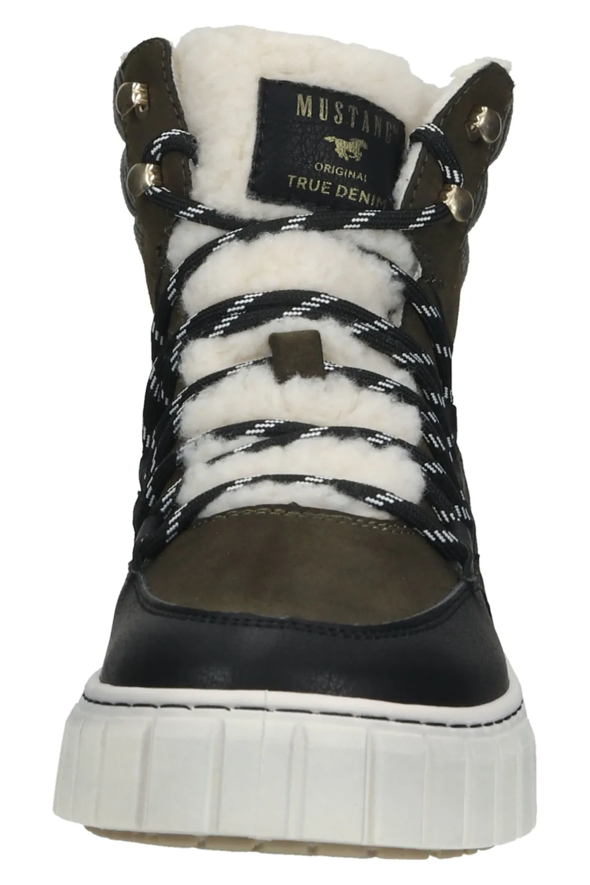 Mustang  Sneaker - Khaki - Flacher Absatz