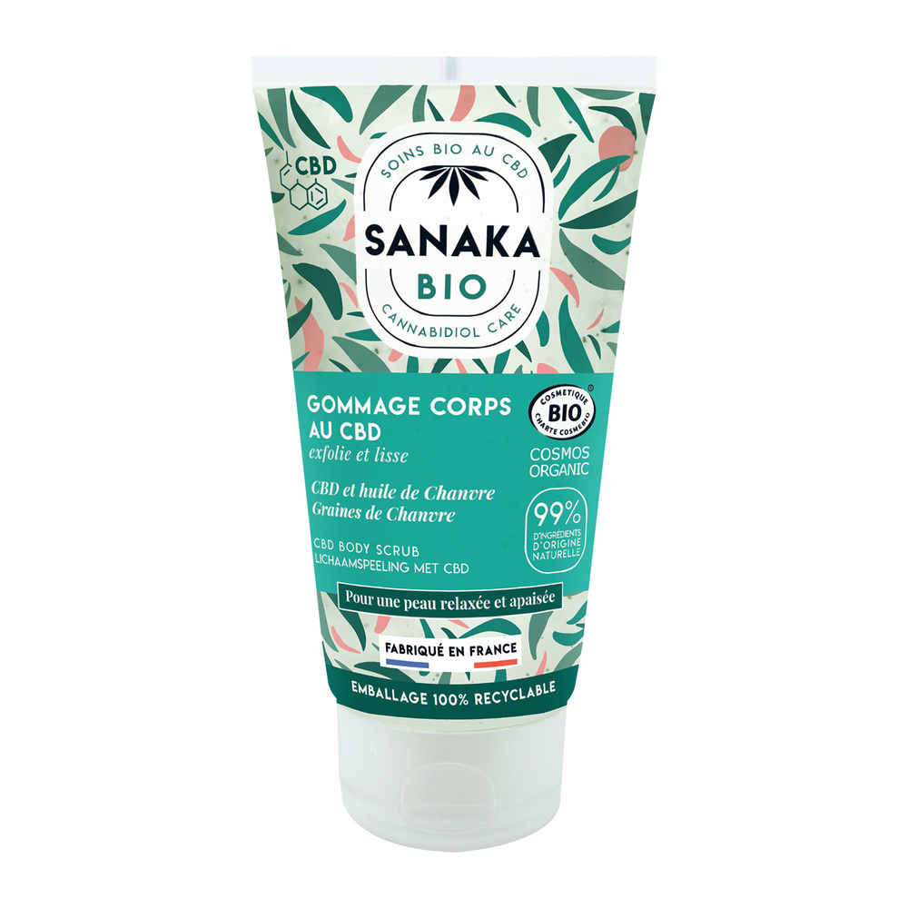 sanaka bio Gommage corps CBD & CHANVRE - Certifié BIO COSMOS - 150ml Gommage