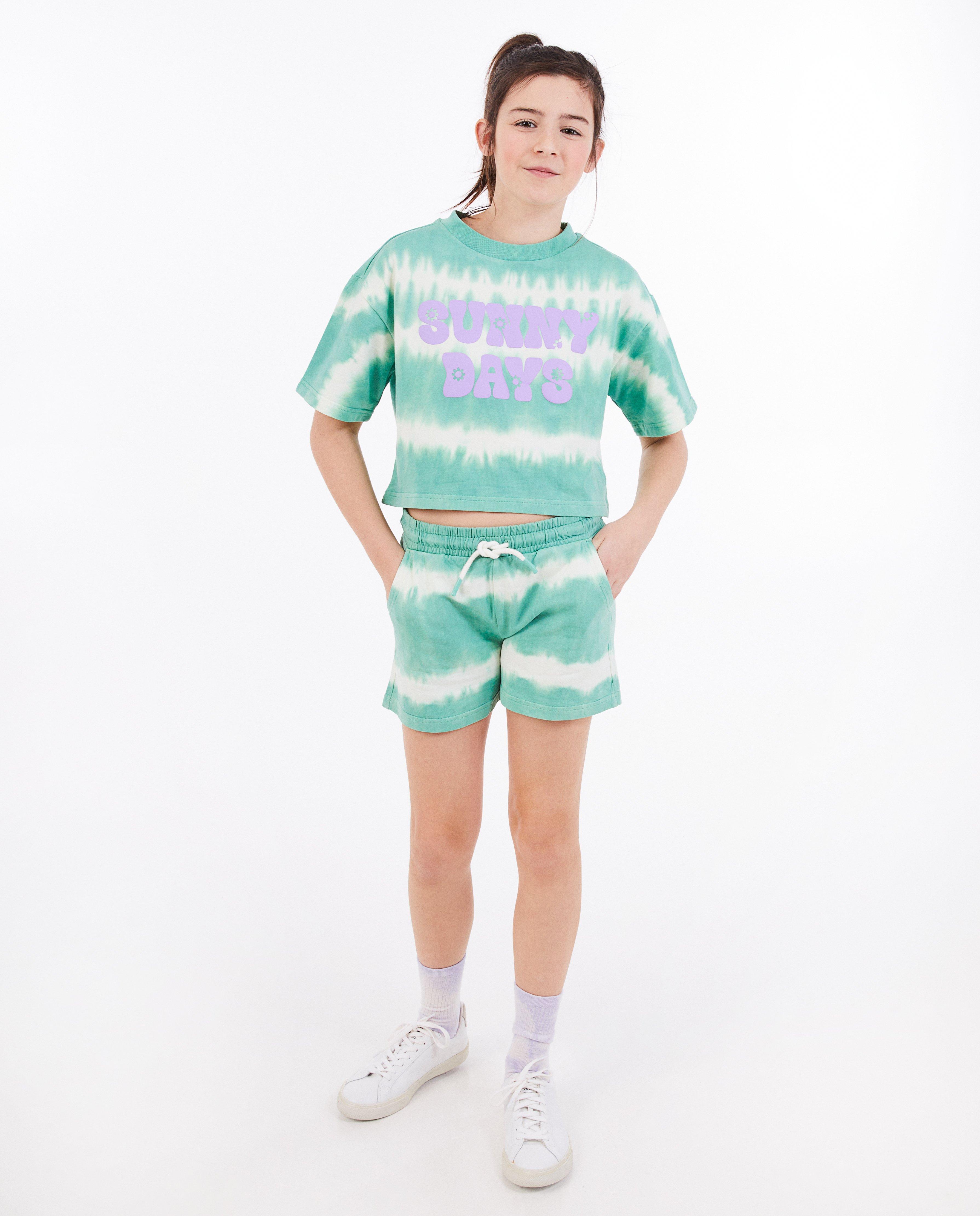 Kratke hlače Fish & Chips z vzorcem tie-dye kaki