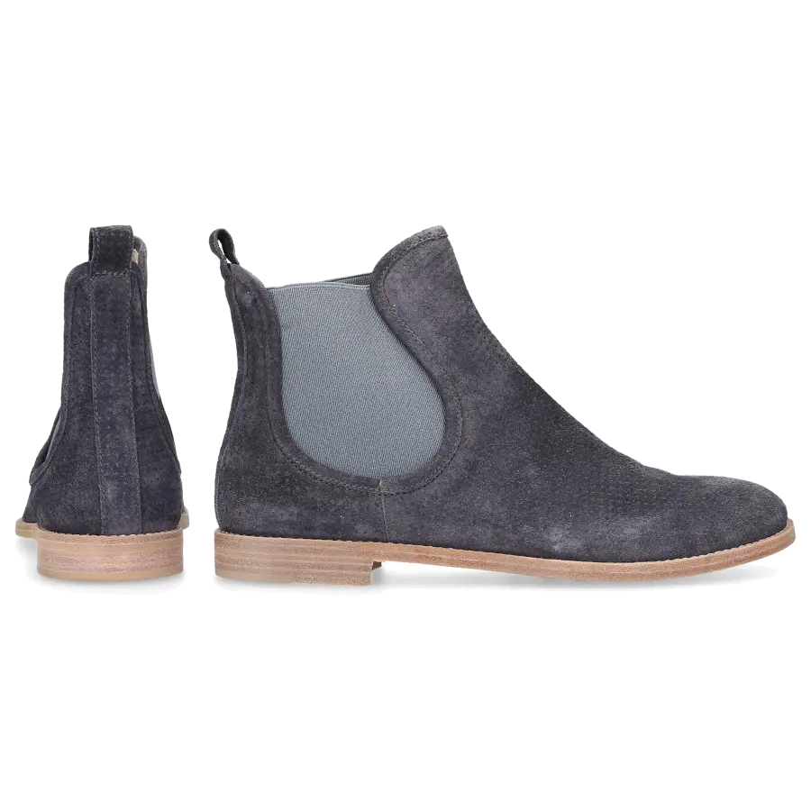 AGL Attilio Giusti Leombruni - Chelsea Boots D706504 Veloursleder - blau