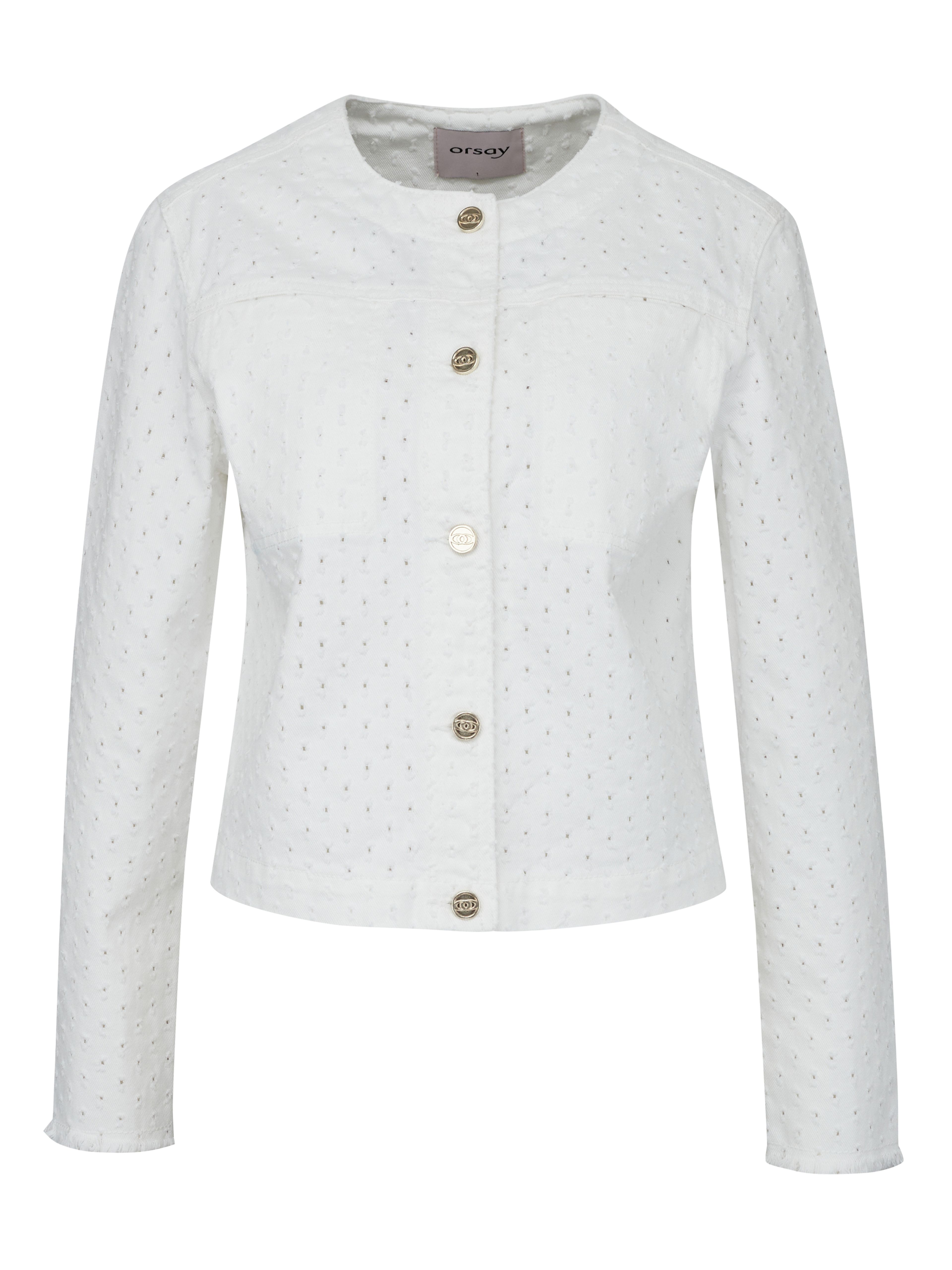 Weiße Damen-Jeansjacke ORSAY