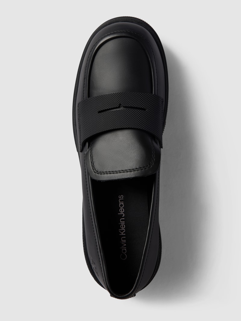 Penny-Loafer mit Plateausohle Modell 'CHUNKY COMBAT' in schwarz
