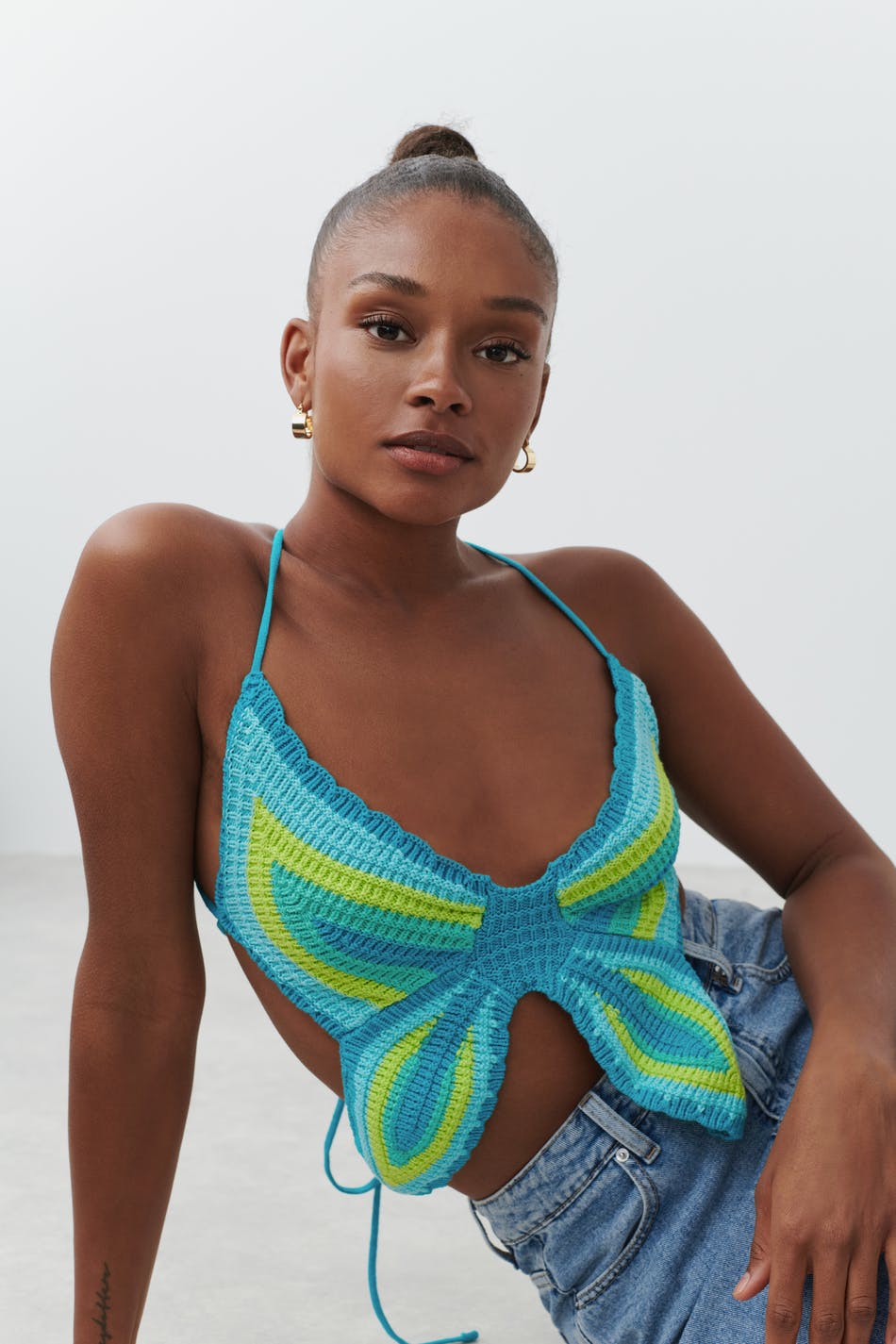 Butterfly crochet top
