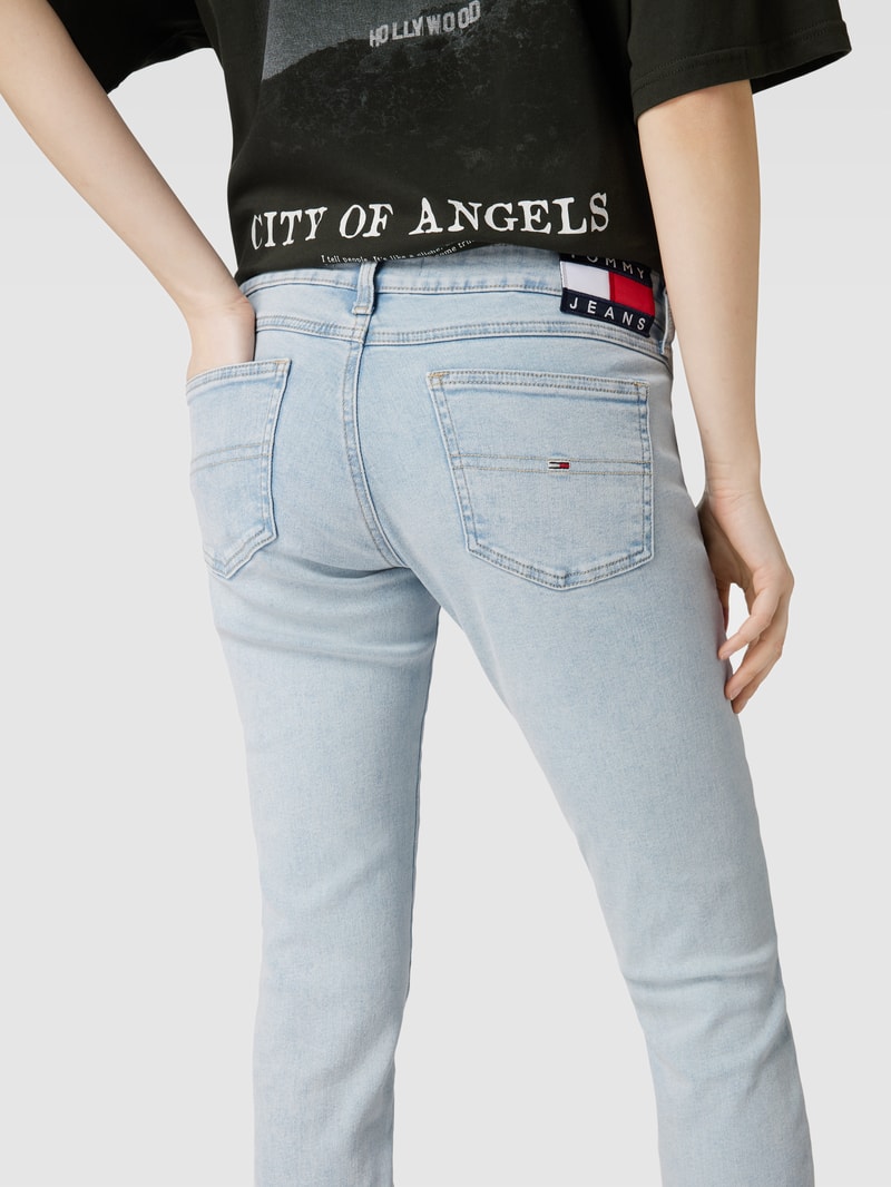 Skinny Fit Jeans mit 5-Pocket-Design Modell 'SOPHIE' in hellblau
