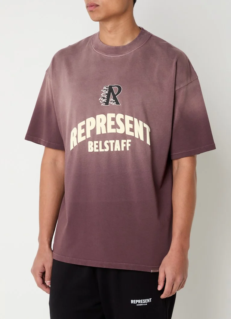 Represent Flame Phoenix T-krekls ar logotipu un apdruku aizmugurē