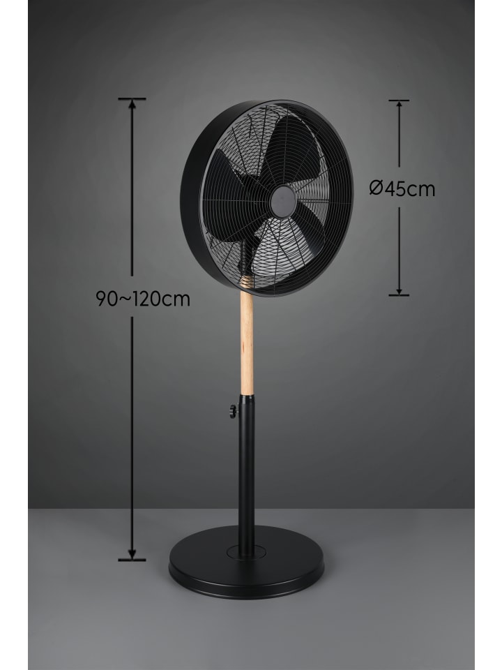 Reality Leuchten Ventilator VIKING in schwarz matt günstig kaufen onesize