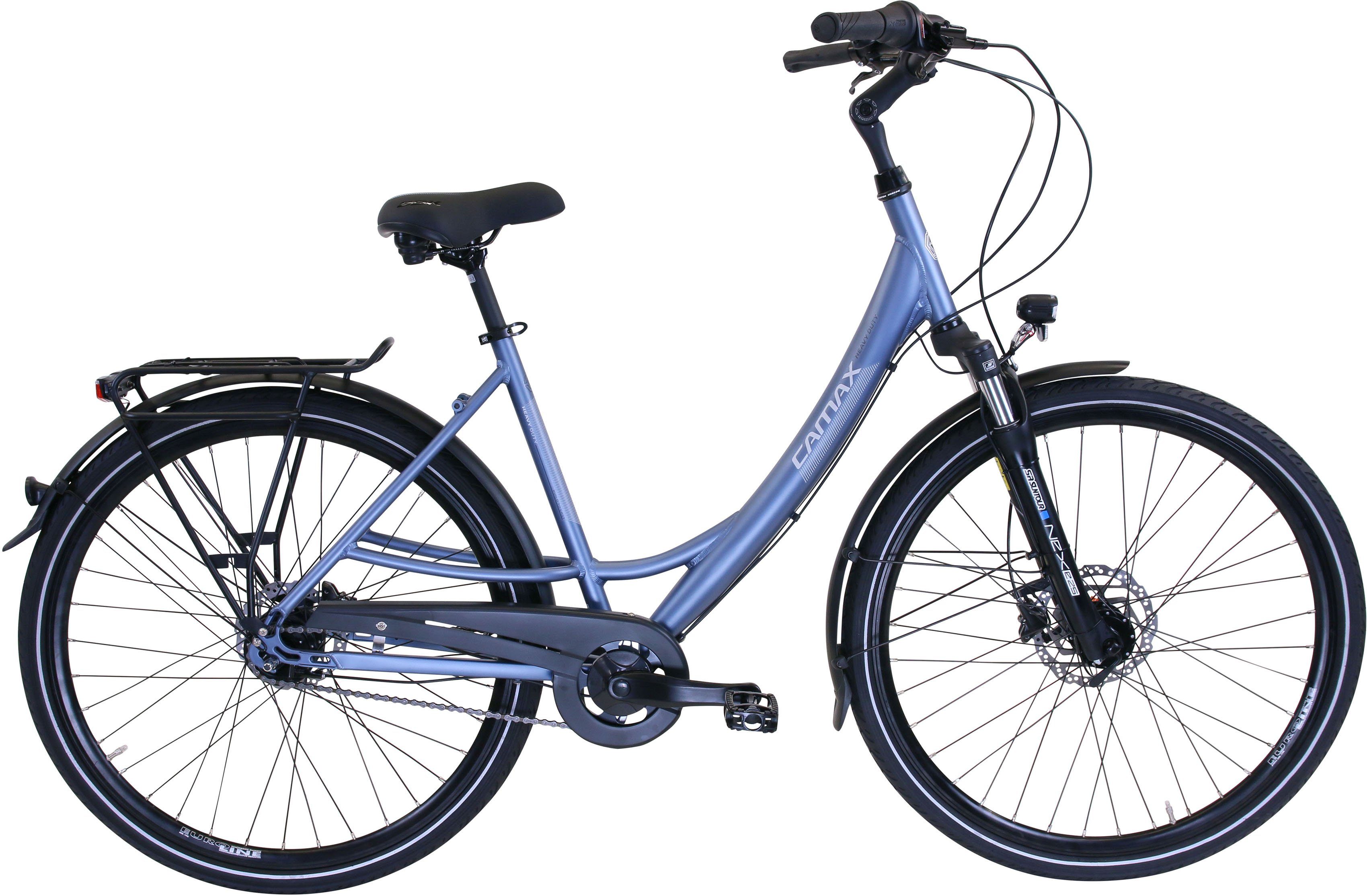 CAMAX Cityrad CRISTAL BLUE METALLIC, 7 Gang Shimano NEXUS Schaltwerk, Nabenschaltung