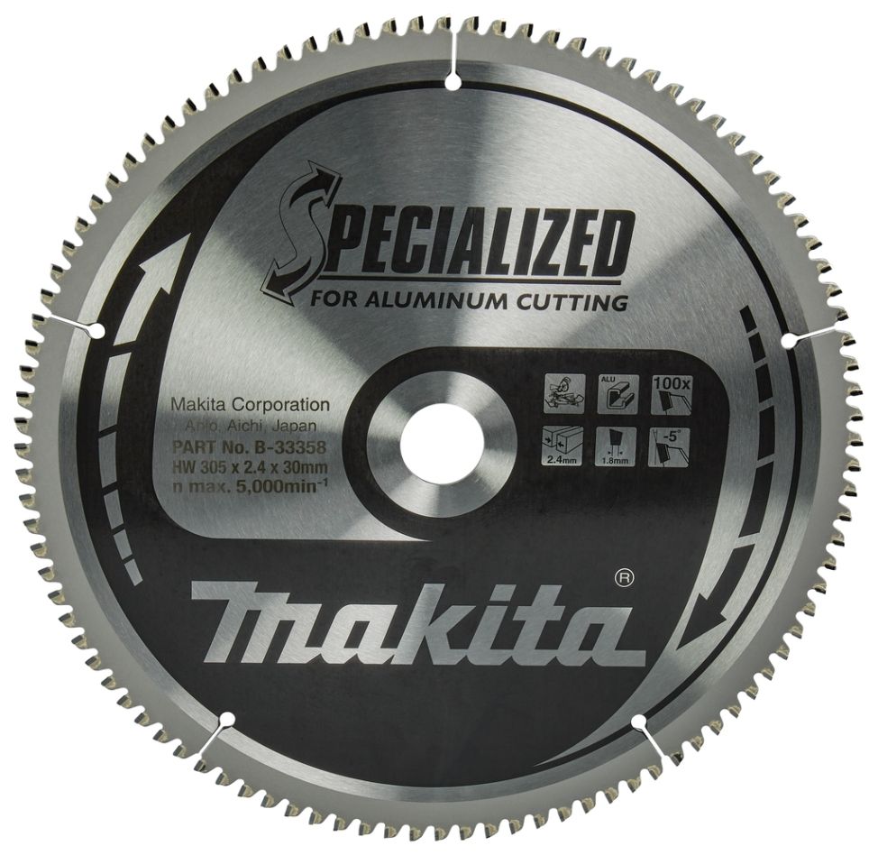 Makita pribor B-33358 HM list pile Specifikacije Aluminij 305 x 30 x 100T