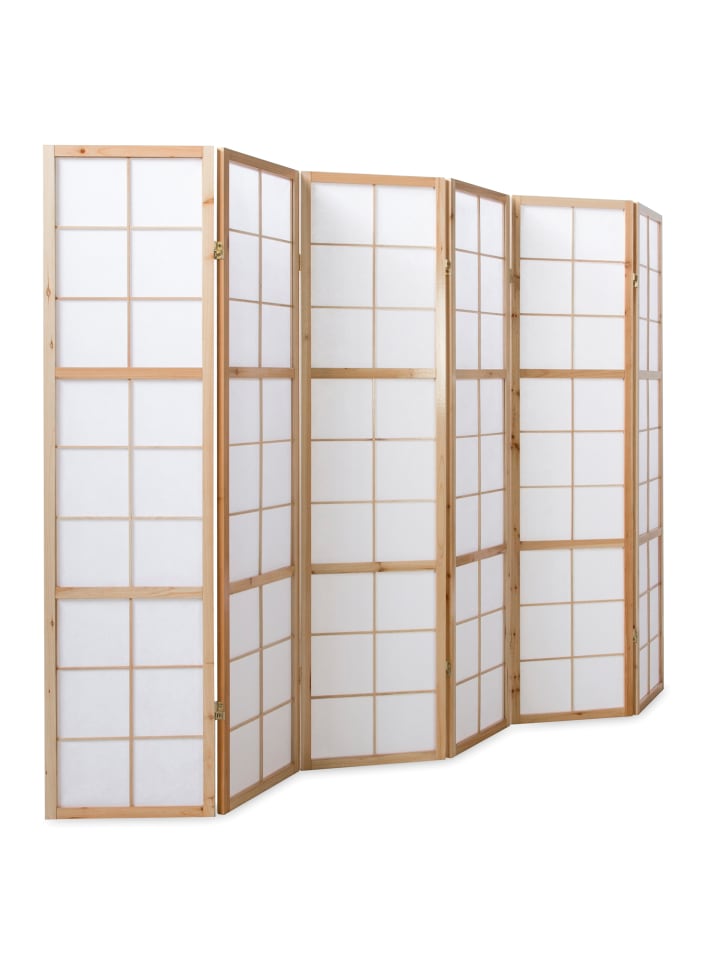 Homestyle4u 6-tlg. Paravent Shoji in Braun 264x175 cm günstig kaufen onesize