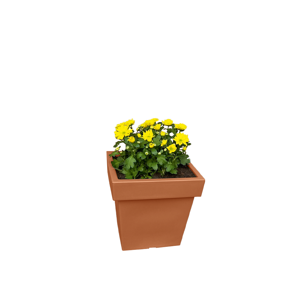Powertec Garden Pflanztopf „Vigo“ eckig - 14,0 L Terrakotta