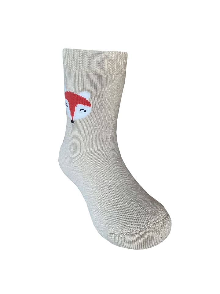 Yalion 3er-Set: Weiche Socken Vollplüsch Fuchs in Beige  günstig kaufen
