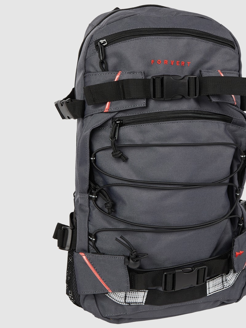 Rucksack mit Label-Details Modell 'LOUIS' in anthrazit