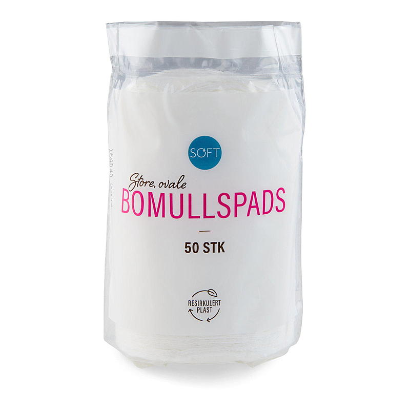 Soft Bomullspads 50 stk store pads