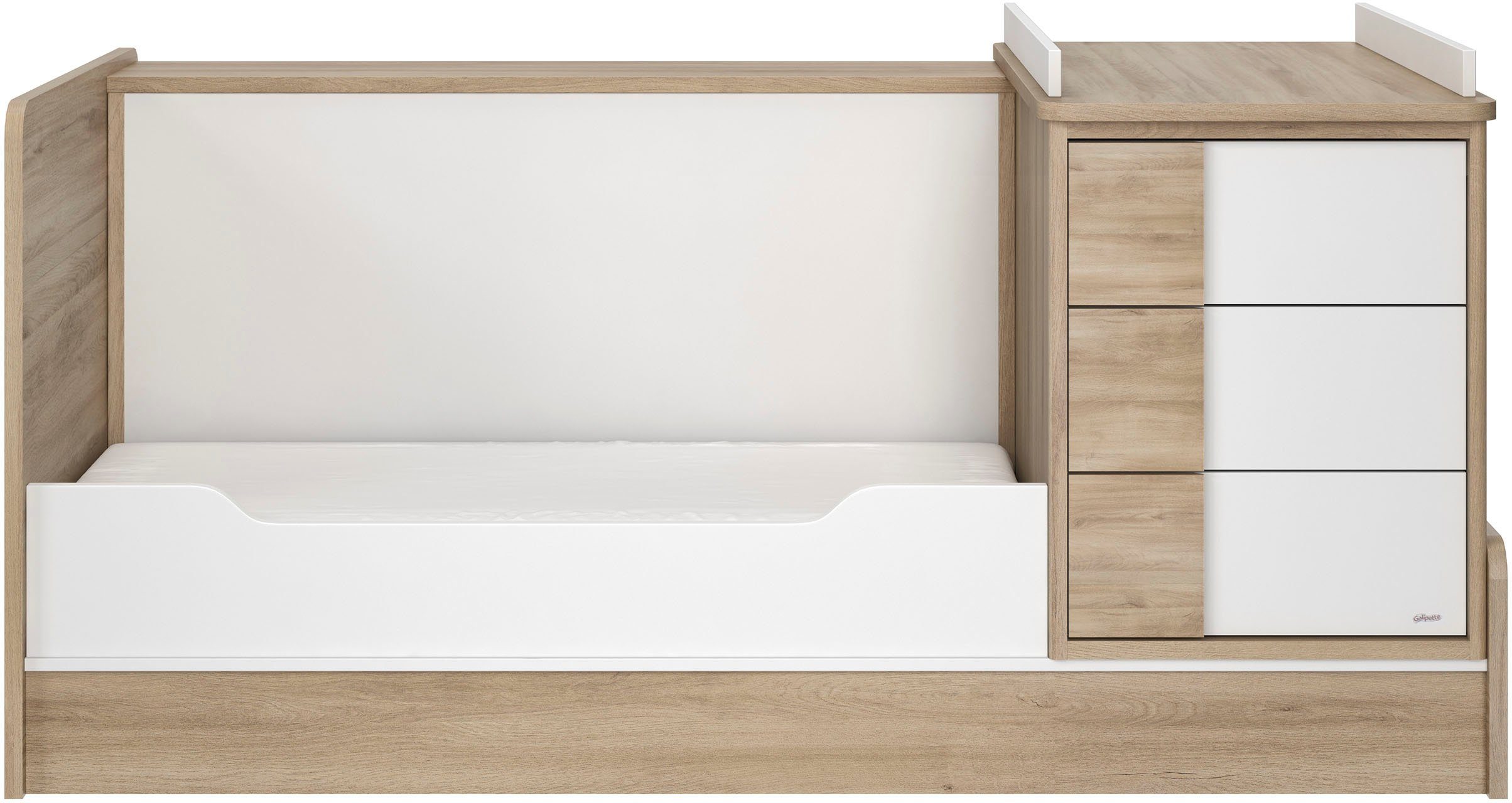 Galipette Bettanlage Sasha, (5-St), bestehend aus Bett, Regal, Kommode, Schreibtisch & Ablage