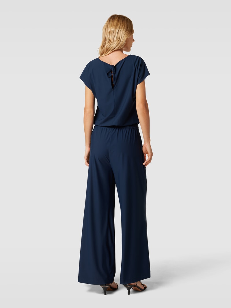 Jumpsuit mit V-Ausschnitt Modell 'JO' in blau