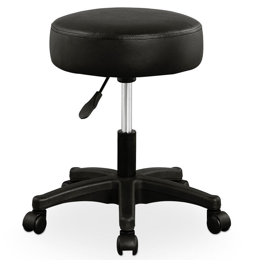 Casaria Deuba Rollhocker schwarz