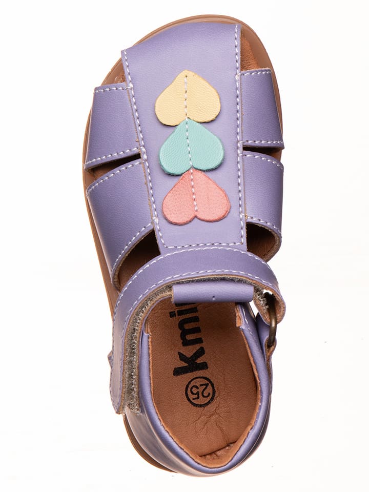 kmins Leder-Halbsandalen in Lila günstig kaufen