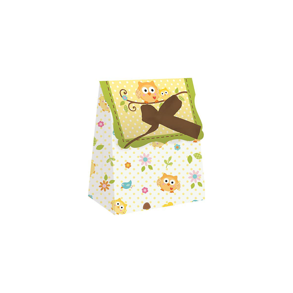 Geschenkbox Baby Eulen, Karton, 10 x 7,5 cm