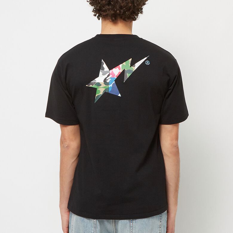 A Bathing Ape ABC Camo Crazy Bape STA Logo Tee Black