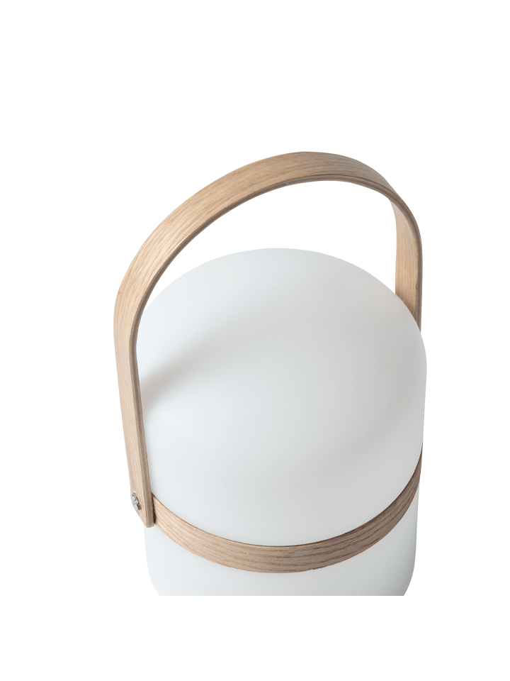 Beliani LED-Tischlampe für den Außenbereich ESTERO in Weiß/Heller Holzfarbton günstig kaufen onesize