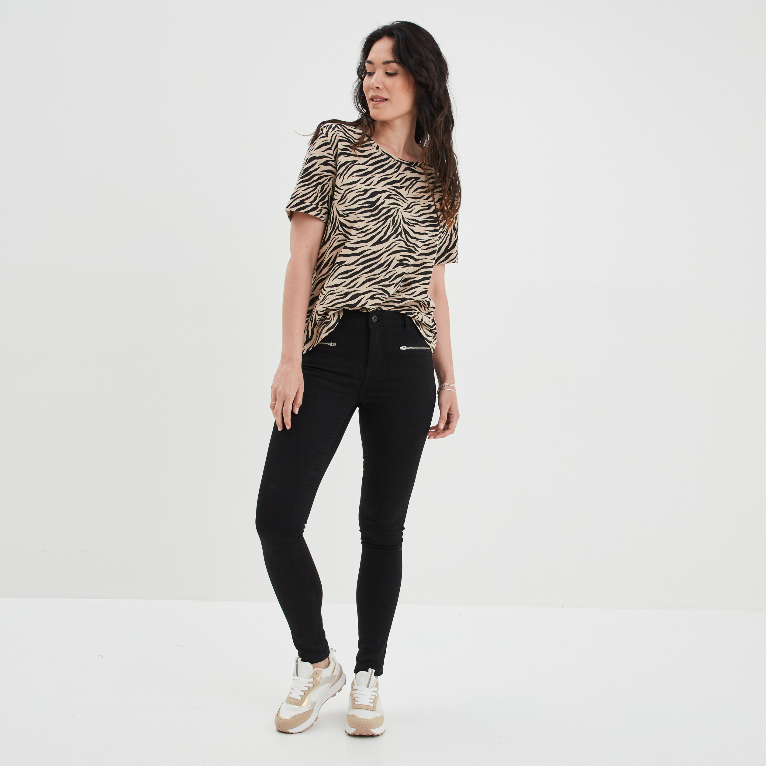 T-shirt oversize dos long Liberto beige femme | La Halle