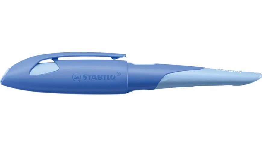 STABILO® EASYbirdy Füller für Rechtshänder in blau/hellblau inklusive Patrone - Schreibfarbe blau (löschbar)