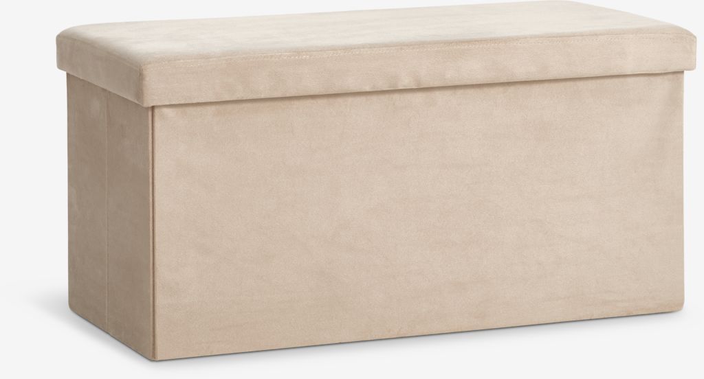 AUNING Pufe AUNING 76x38 com veludo areia escura