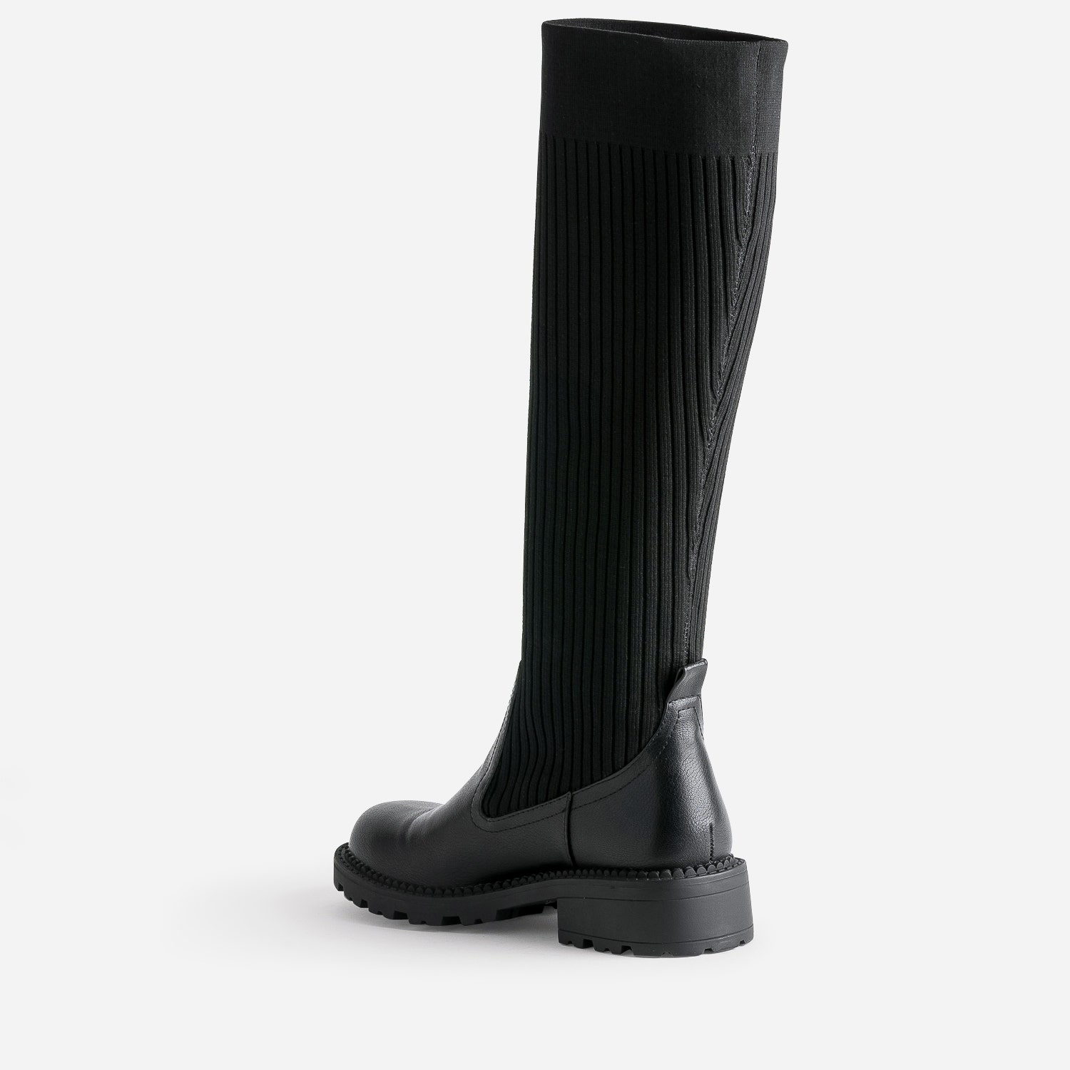 Botte-chaussette TEXTO noire bi matière