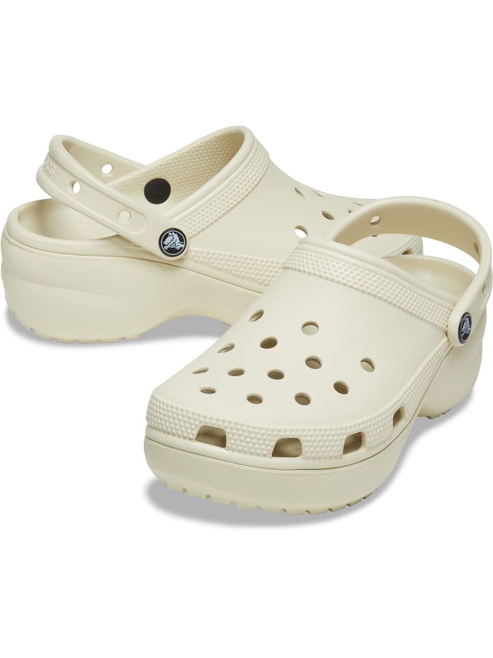 Crocs Clogs Classic Platform in beige günstig kaufen