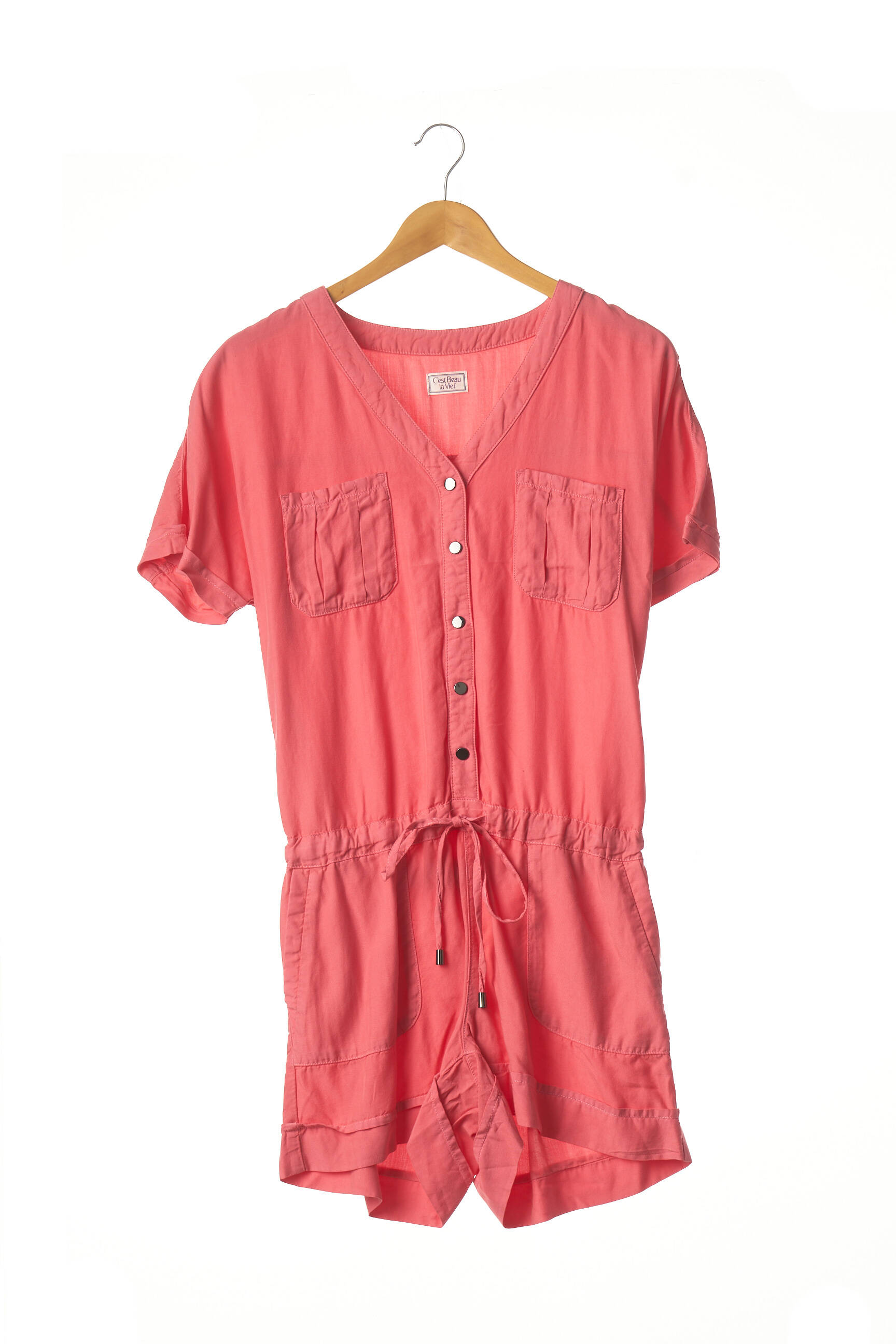 C Est Beau La Vie Combi Shorts Femme couleur rose