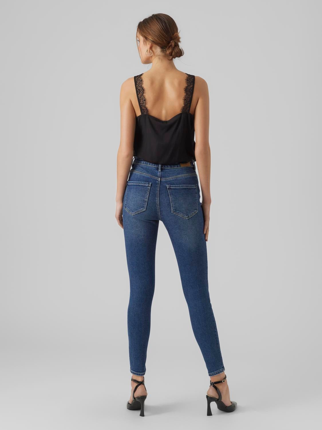 VMSOPHIA Hohe Taille Slim Fit Jeans