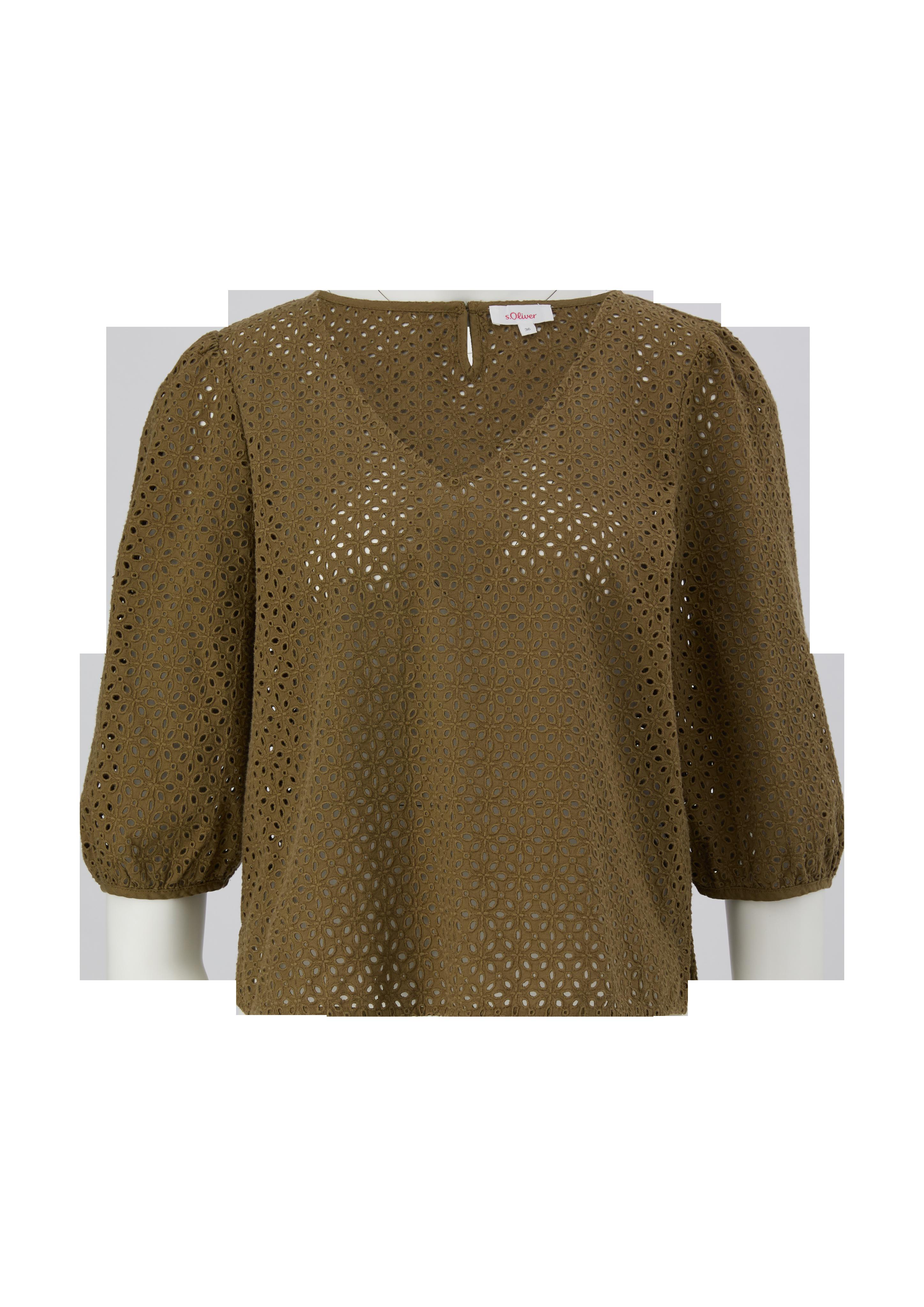 Bluse aus Broderie Anglaise  2128356-77L4