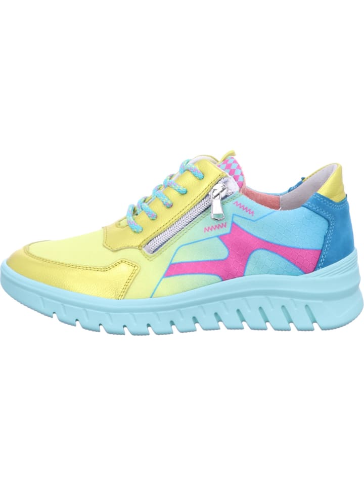 WALDLÄUFER Damen- Schnürschuhe CHICAGO JUMP VELOUR-HYDRO in Gelb günstig kaufen