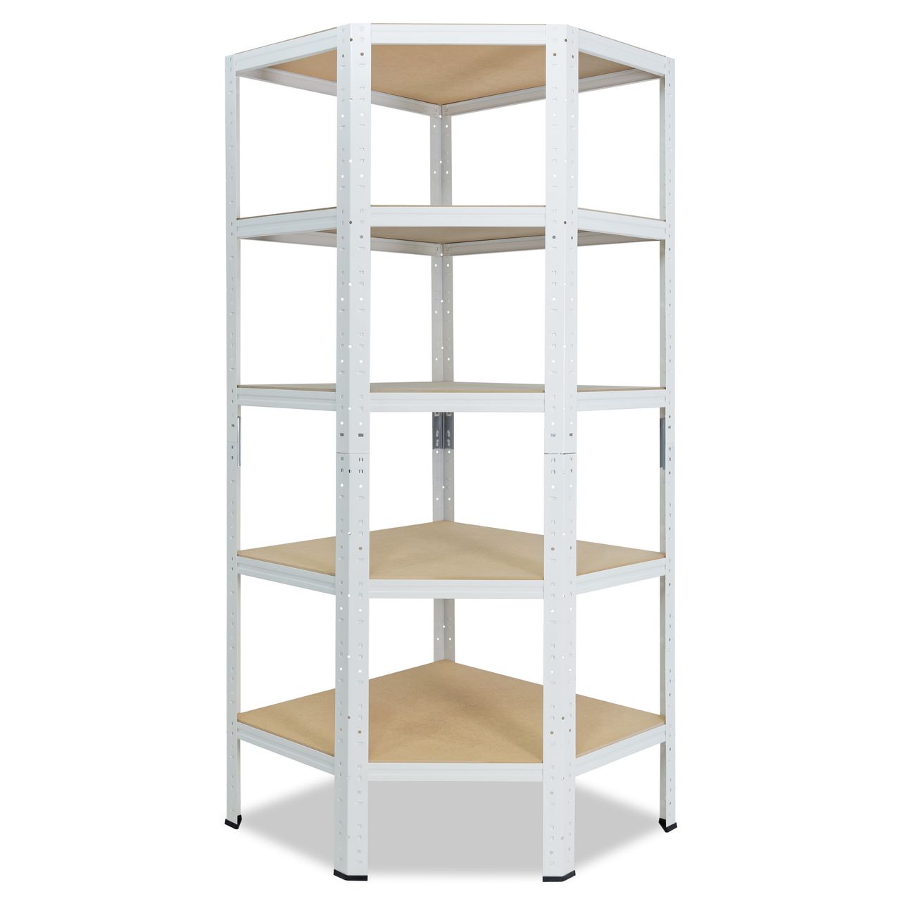 Shelfplaza HOME Eckregal 200x60x30cm in weiß mit 5 Böden